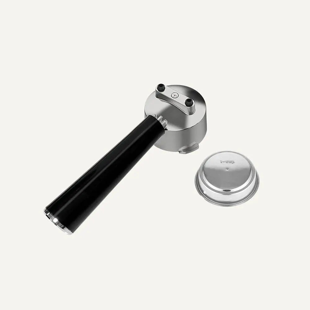 Single Cup Dual Wall Metal Filter and Portafilter Combo For Espresso Coffee Machine ECMG0, ECMA0