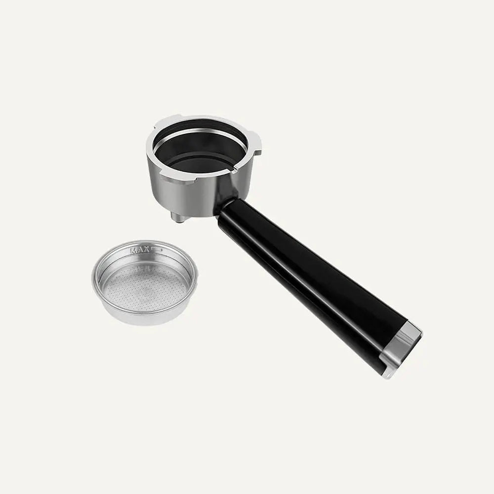Single Cup Dual Wall Metal Filter and Portafilter Combo For Espresso Coffee Machine ECMG0, ECMA0