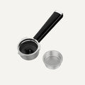 Single Cup Dual Wall Metal Filter and Portafilter Combo For Espresso Coffee Machine ECMG0, ECMA0