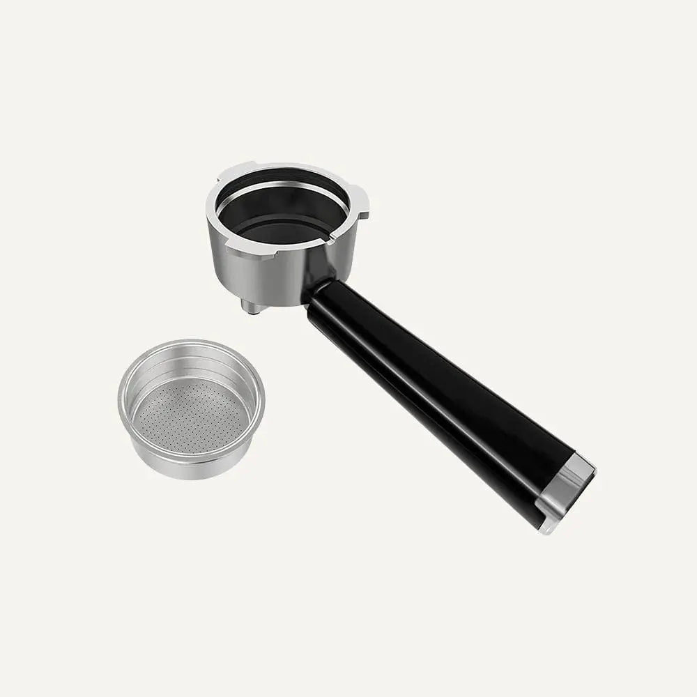 Single Cup Dual Wall Metal Filter and Portafilter Combo For Espresso Coffee Machine ECMG0, ECMA0