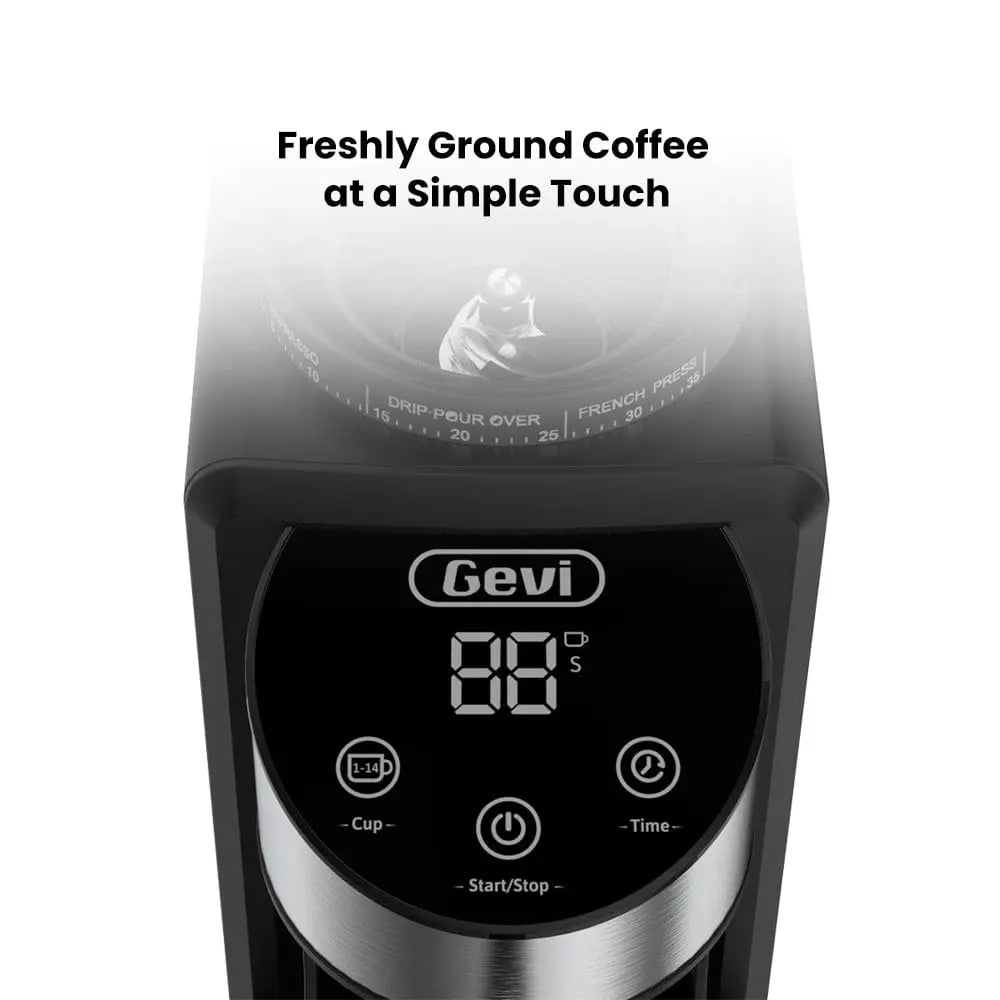 Gevi Burr Coffee Grinder for Espresso, Drip, Percolator, French Press, American, Turkish Coffee CGA0