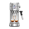 Compact Espresso Coffee Machine with Milk Steam Wand ECMA0