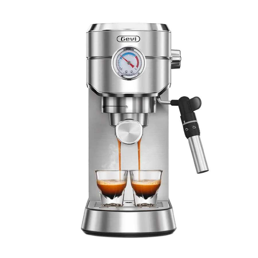 Compact Espresso Coffee Machine with Milk Steam Wand ECMA0