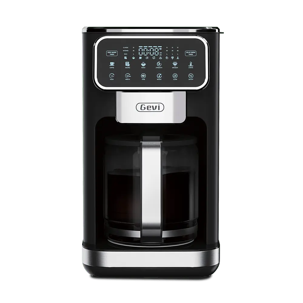 GEVI 12-Cup Programmable  Drip Coffee Maker Machine with LED Touchscreen DCMA0