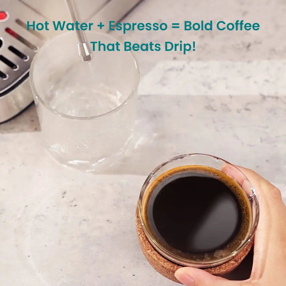 Compact Espresso Coffee Machine with Milk Frother ECMG0