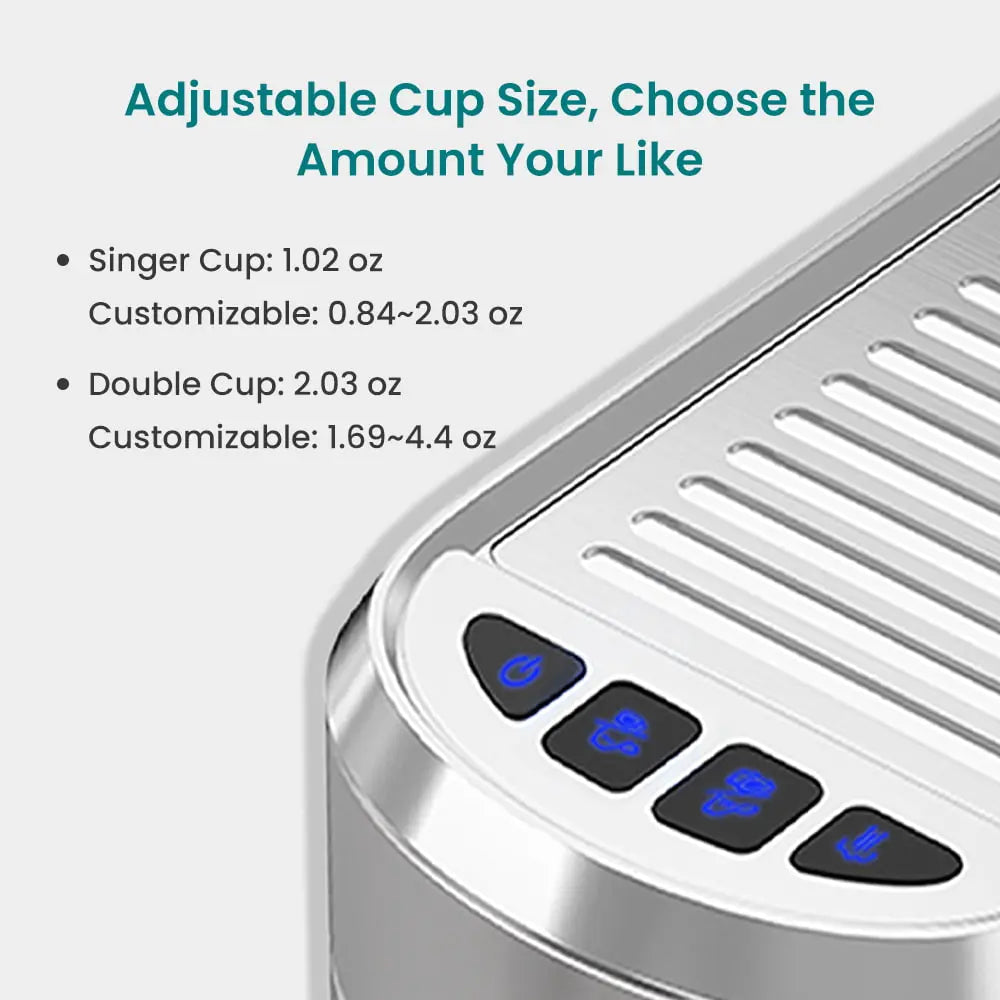 Compact Espresso Coffee Machine with Milk Frother ECMG0