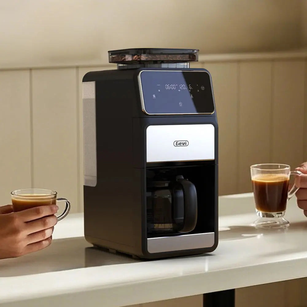 GEVI 10-Cup Drip Coffee Maker Machine with Grinder and LED Touchscreen DCMF0