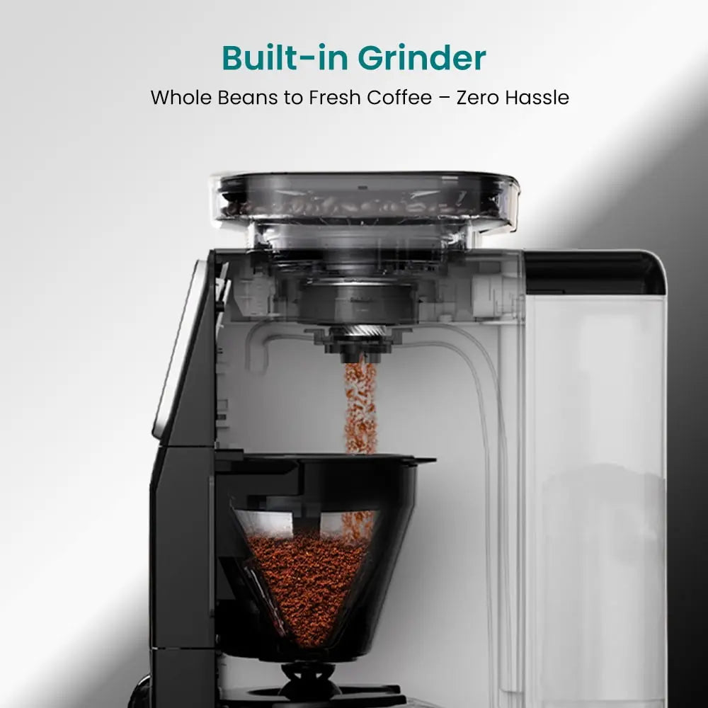 GEVI 10-Cup Drip Coffee Maker Machine with Grinder and LED Touchscreen DCMF0
