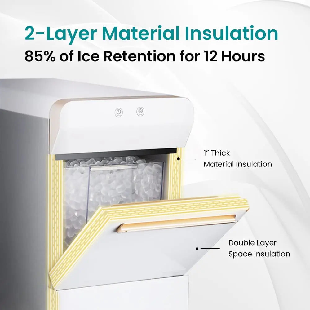 GEVI Household V2.0 Countertop Nugget Ice Maker Machine for Home IMNA0