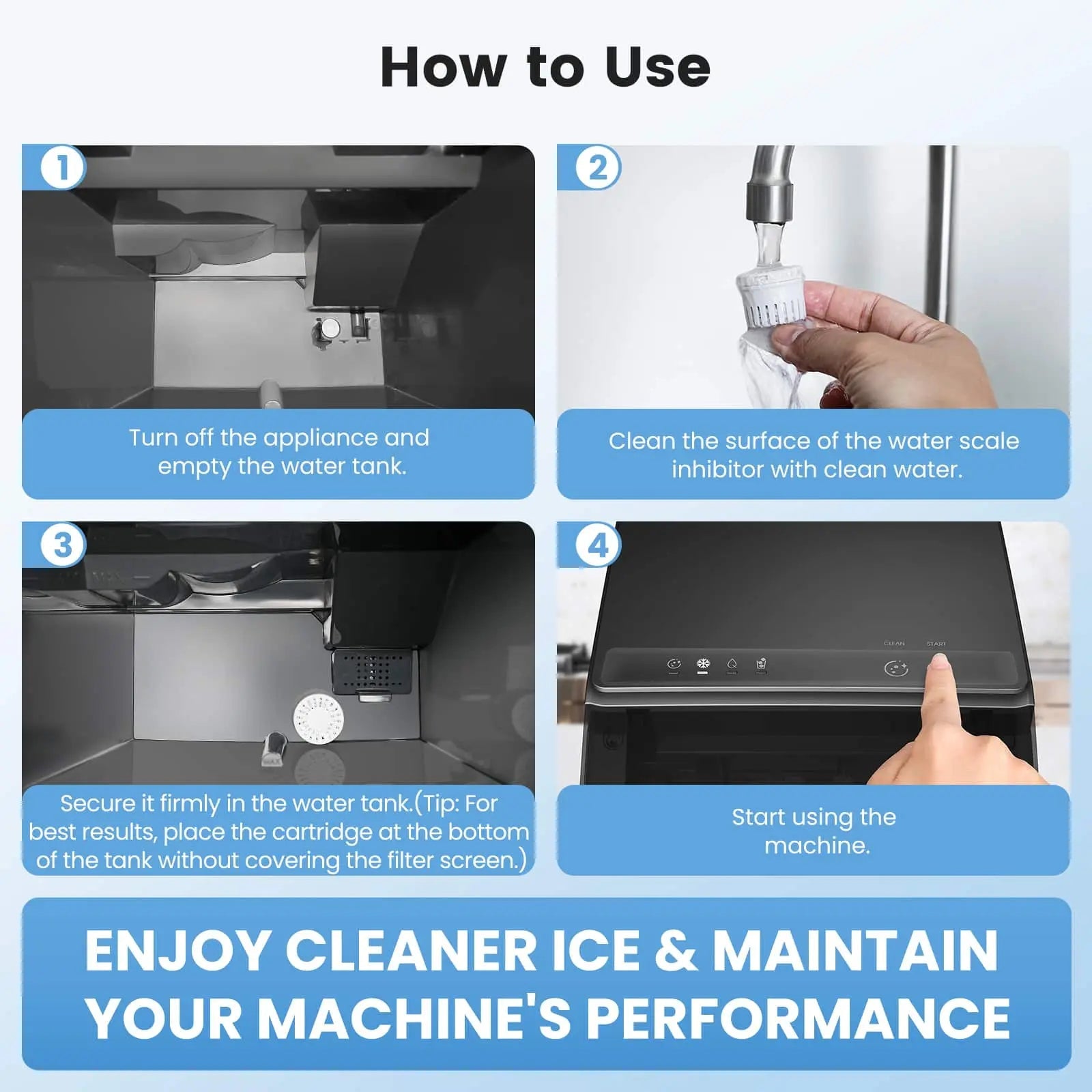 Gevi Food-Grade Water Scale Inhibitor for  Ice Maker & Coffee Makers