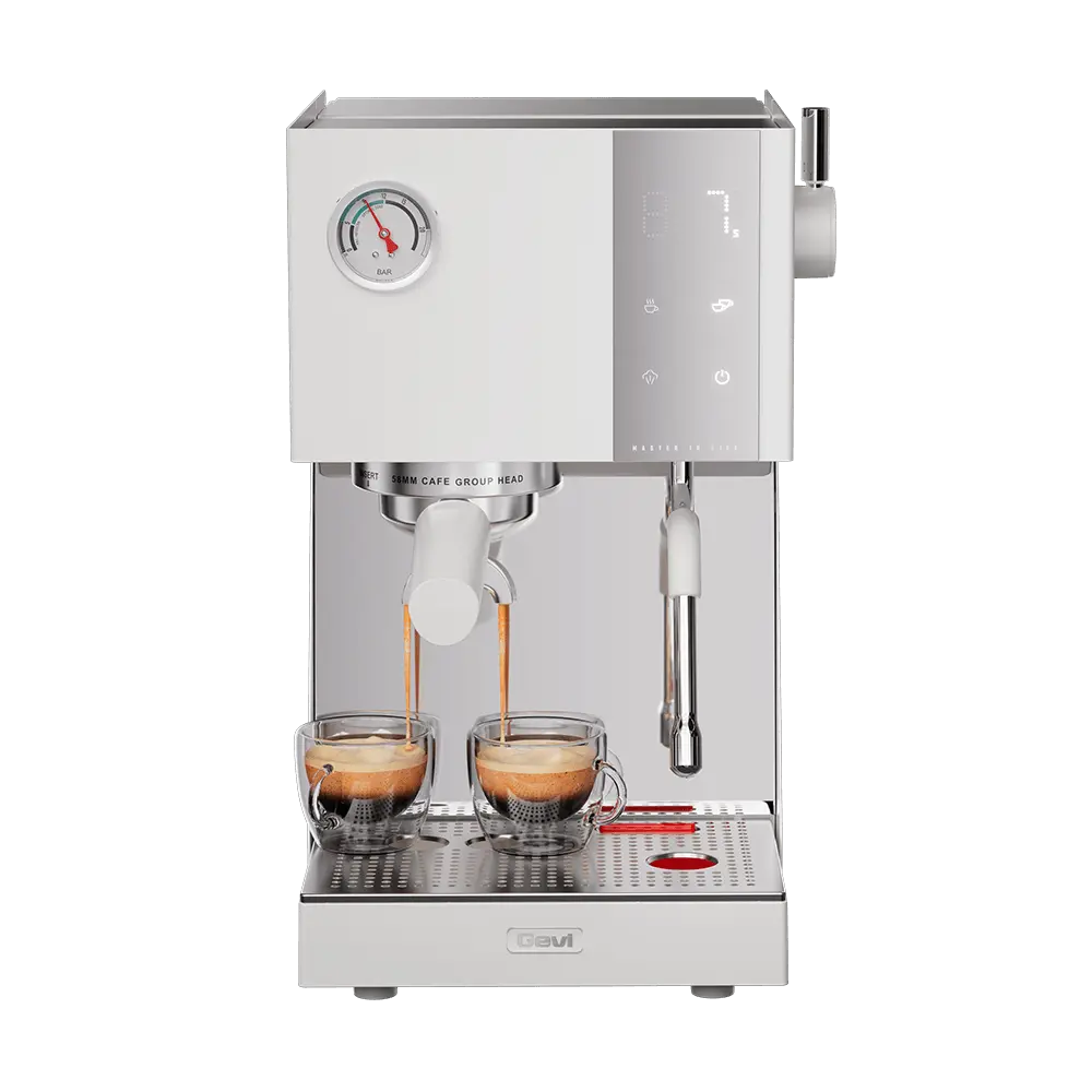 GEVI 20 Bar Semi Automatic Espresso Coffee Machine with OPV and Dual Display Touch Screen ECMN0