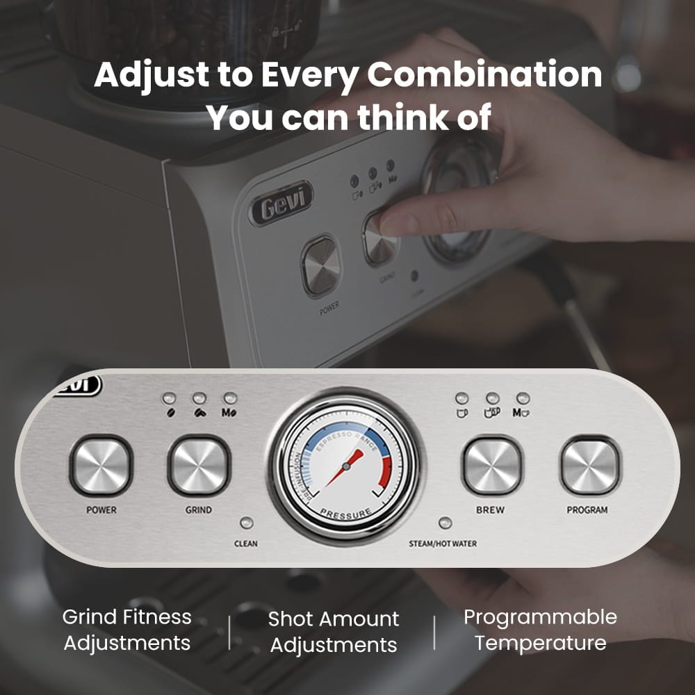 GEVI Dual Boiler Espresso Coffee Maker Machine ECMF0