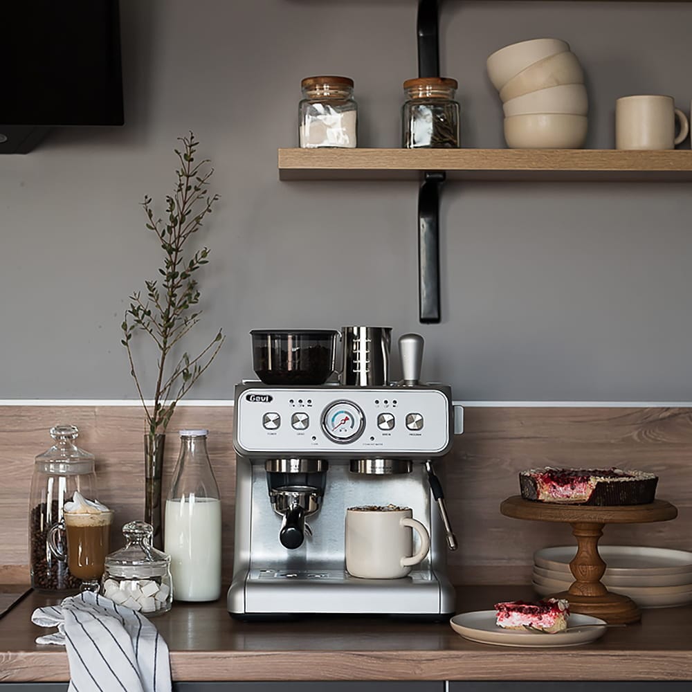 GEVI Dual Boiler Espresso Coffee Maker Machine ECMF0