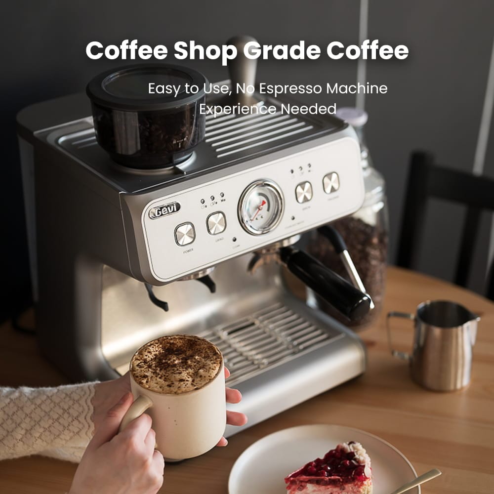 GEVI Dual Boiler Espresso Coffee Maker Machine ECMF0