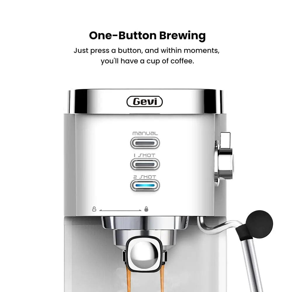 GEVI Espresso and Cappuccino Maker with Milk Frother and Steam Wand ECME0