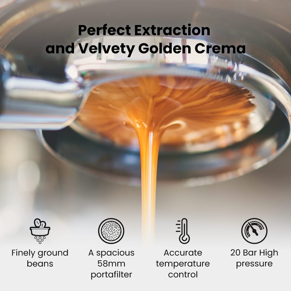 GEVI Dual Boiler Espresso Coffee Maker Machine ECMF0