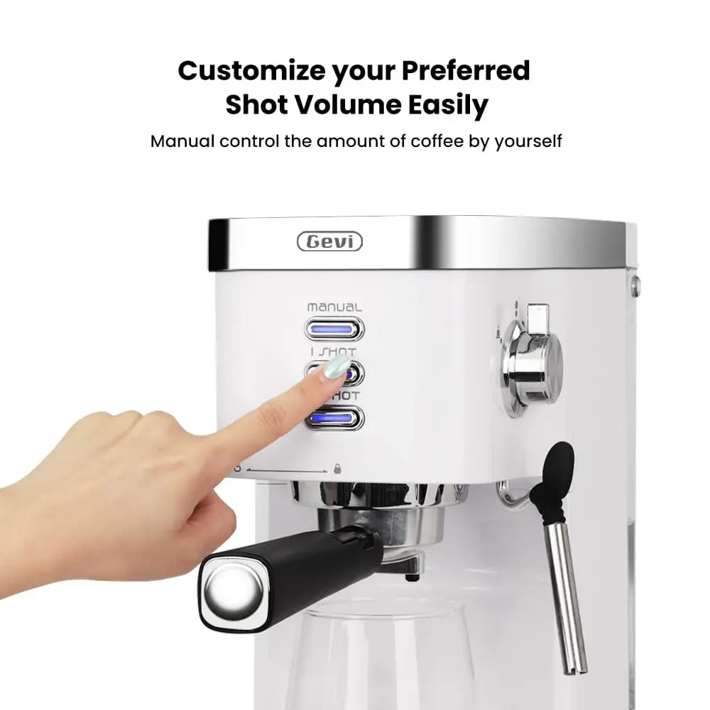 GEVI Espresso and Cappuccino Maker with Milk Frother and Steam Wand ECME0
