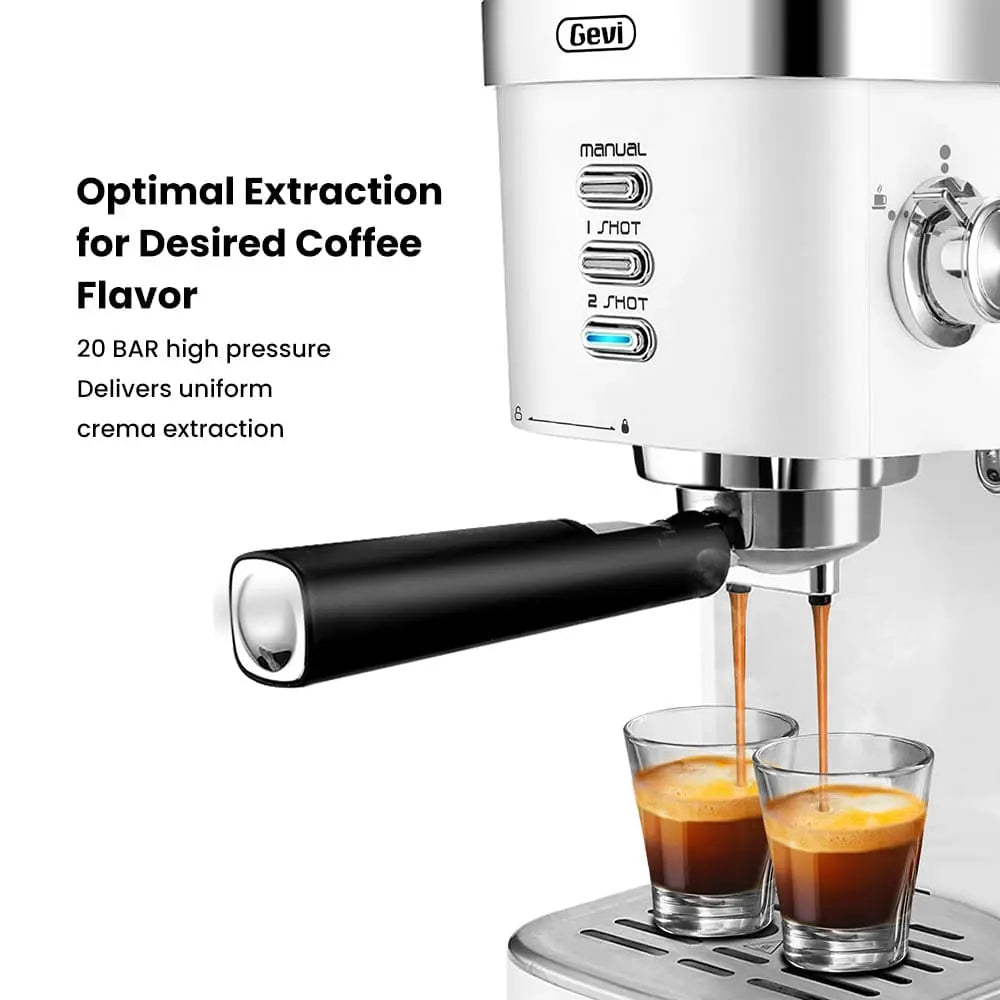 GEVI Espresso and Cappuccino Maker with Milk Frother and Steam Wand ECME0