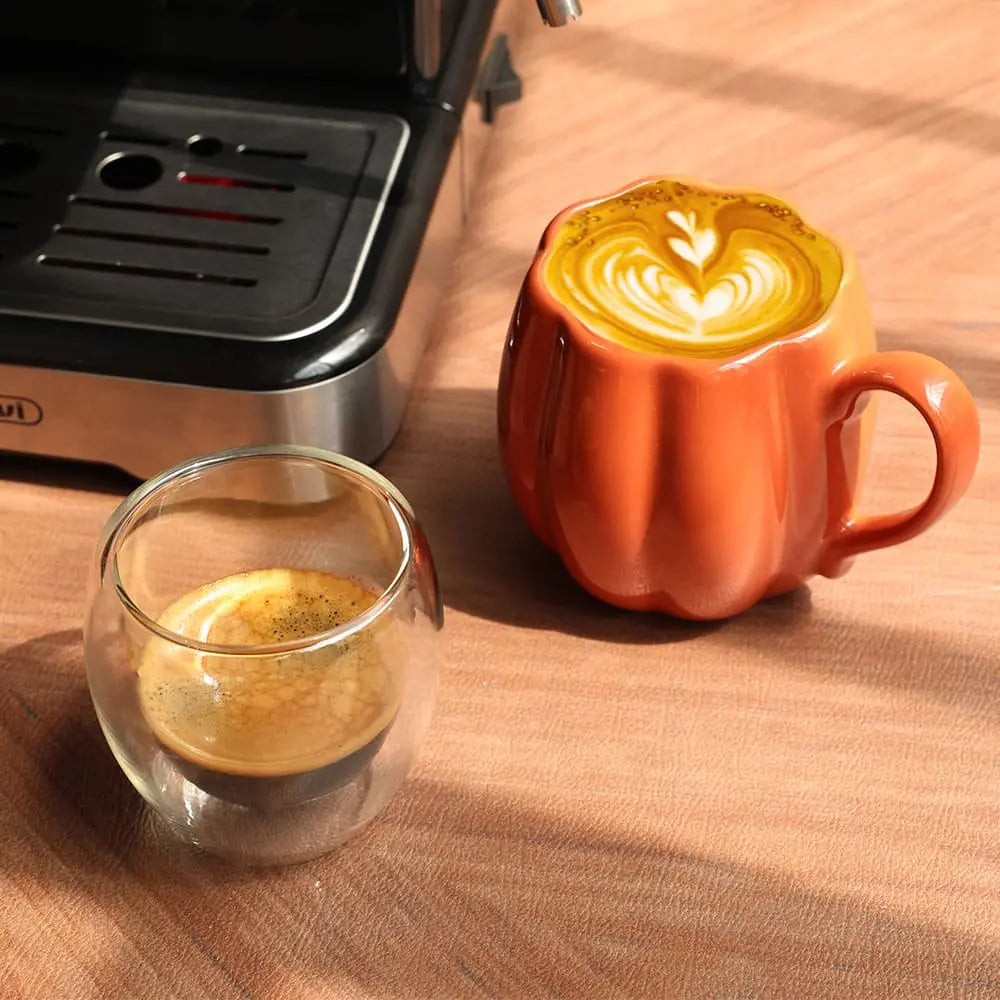 GEVI 2-in-1 Espresso Machine with Milk Frother Wand and Dual Temperature Control 20 Bar ECMD0