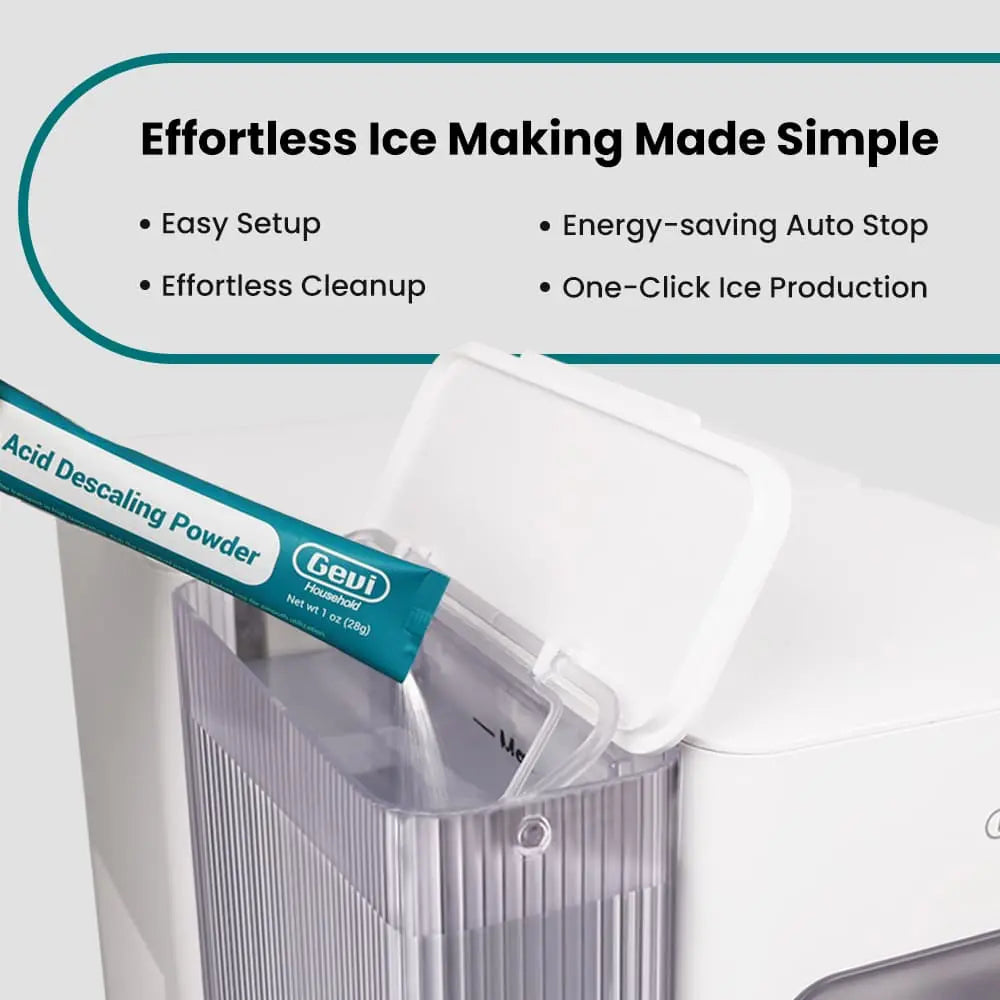 GEVI Adella Crystal Clear Nugget Ice Maker Machine IMNC0