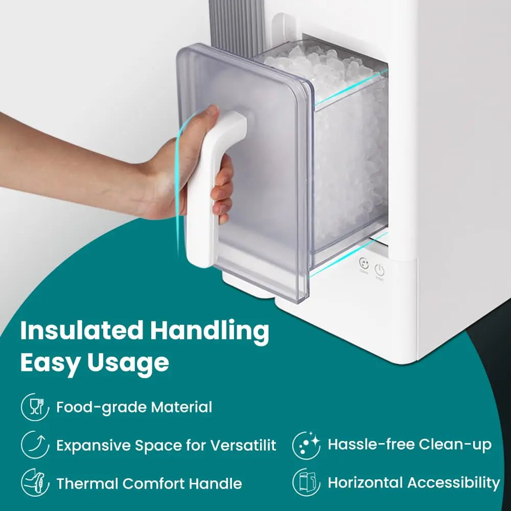 GEVI Adella Crystal Clear Nugget Ice Maker Machine IMNC0