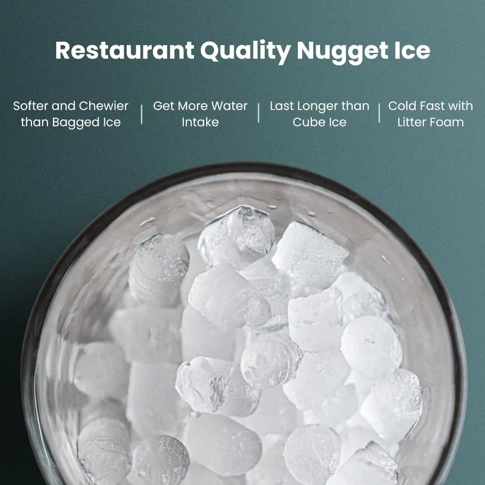 GEVI Adella Crystal Clear Nugget Ice Maker Machine IMNC0