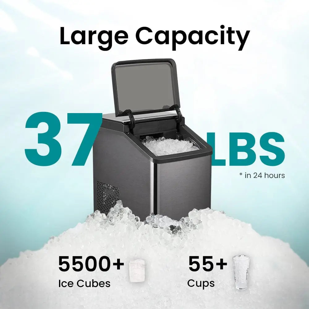 GEVI KNOVA Portable Countertop Compact Gemi Nugget Ice Maker IMND0