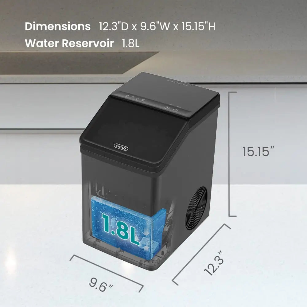 GEVI KNOVA Portable Countertop Compact Gemi Nugget Ice Maker IMND0