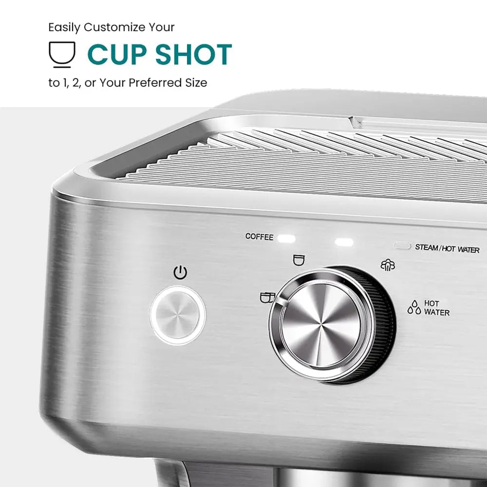 GEVI Ezbru 1000 Espresso Coffee Maker Machine with Pre-infusion ECMC0
