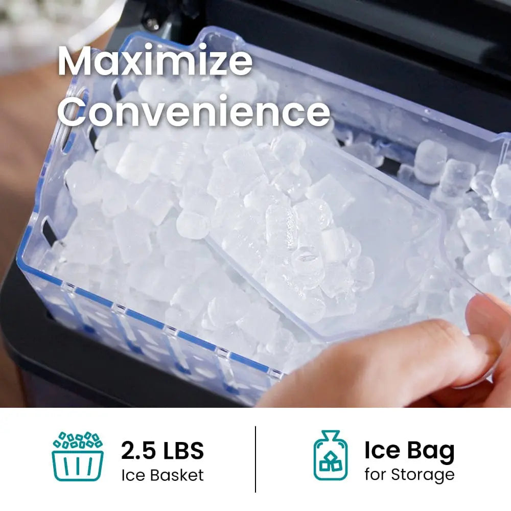 GEVI KNOVA Portable Countertop Compact Gemi Nugget Ice Maker IMND0