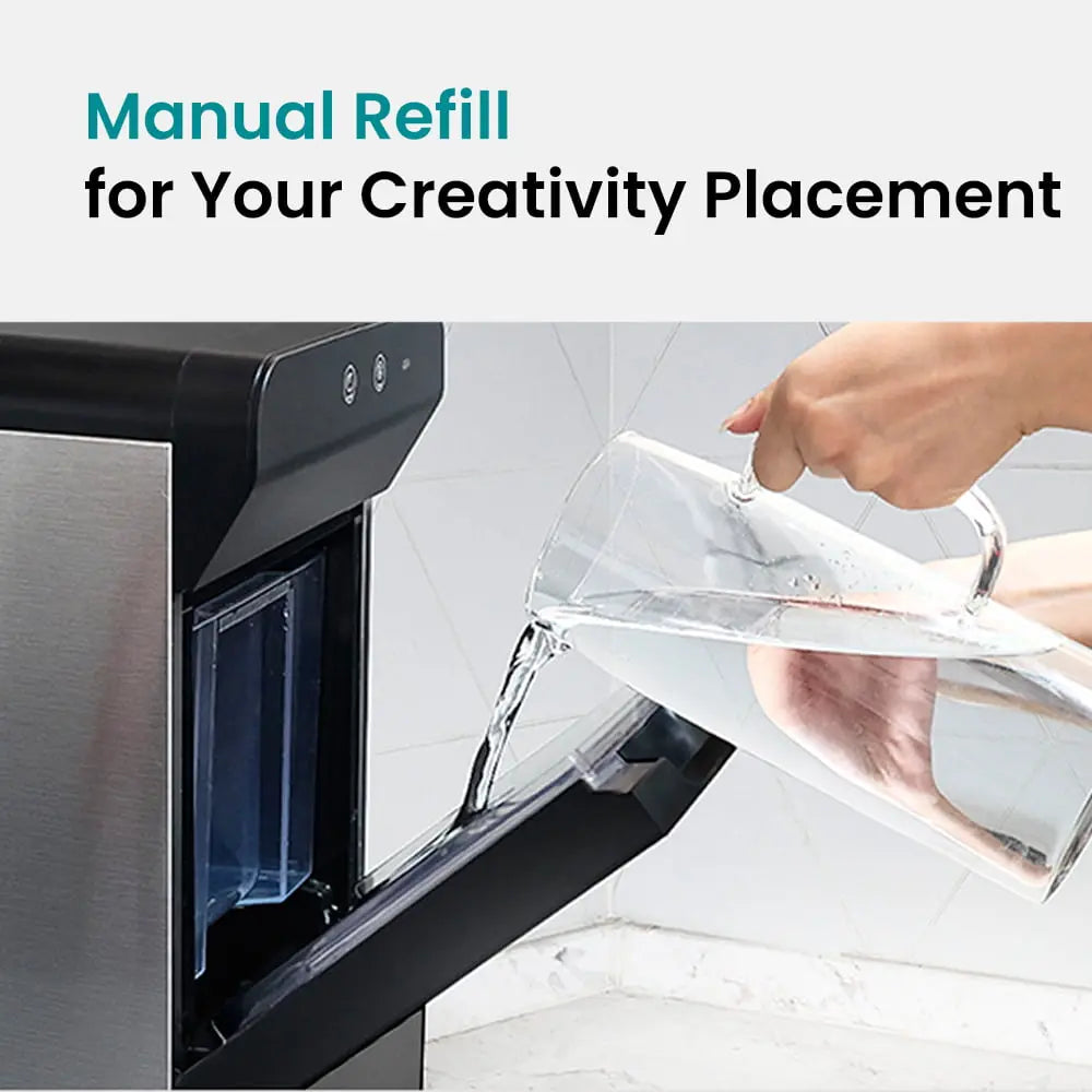 GEVI Household Countertop Nugget Ice Maker Machine With Viewing Window IMNB0